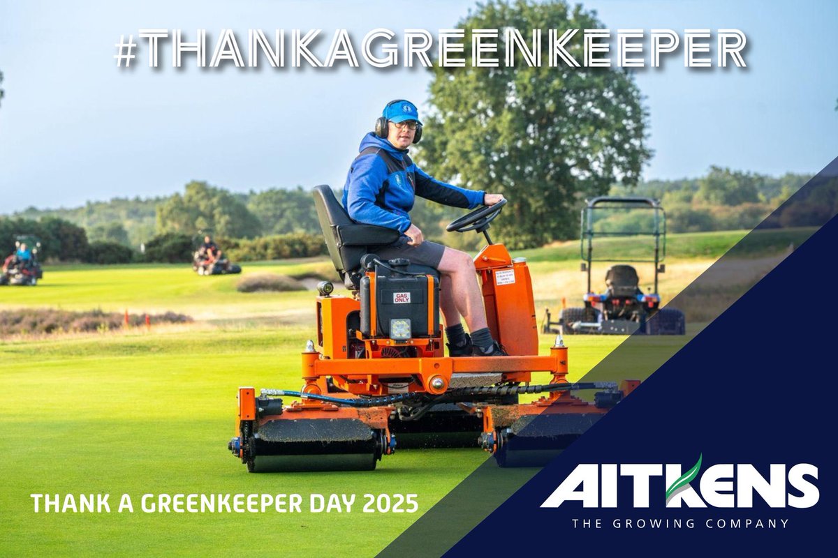 Today is #ThankAGreenkeeper Day, all at <a href="/Aitkens_turf/">𝔸𝕀𝕋𝕂𝔼ℕ𝕊</a> would like to thank all the greenkeepers out there who put in so much hard work to make sure that the surfaces golfers play on are at their best in all weathers 365 days a year… Thank You 👏 🌱⛳️