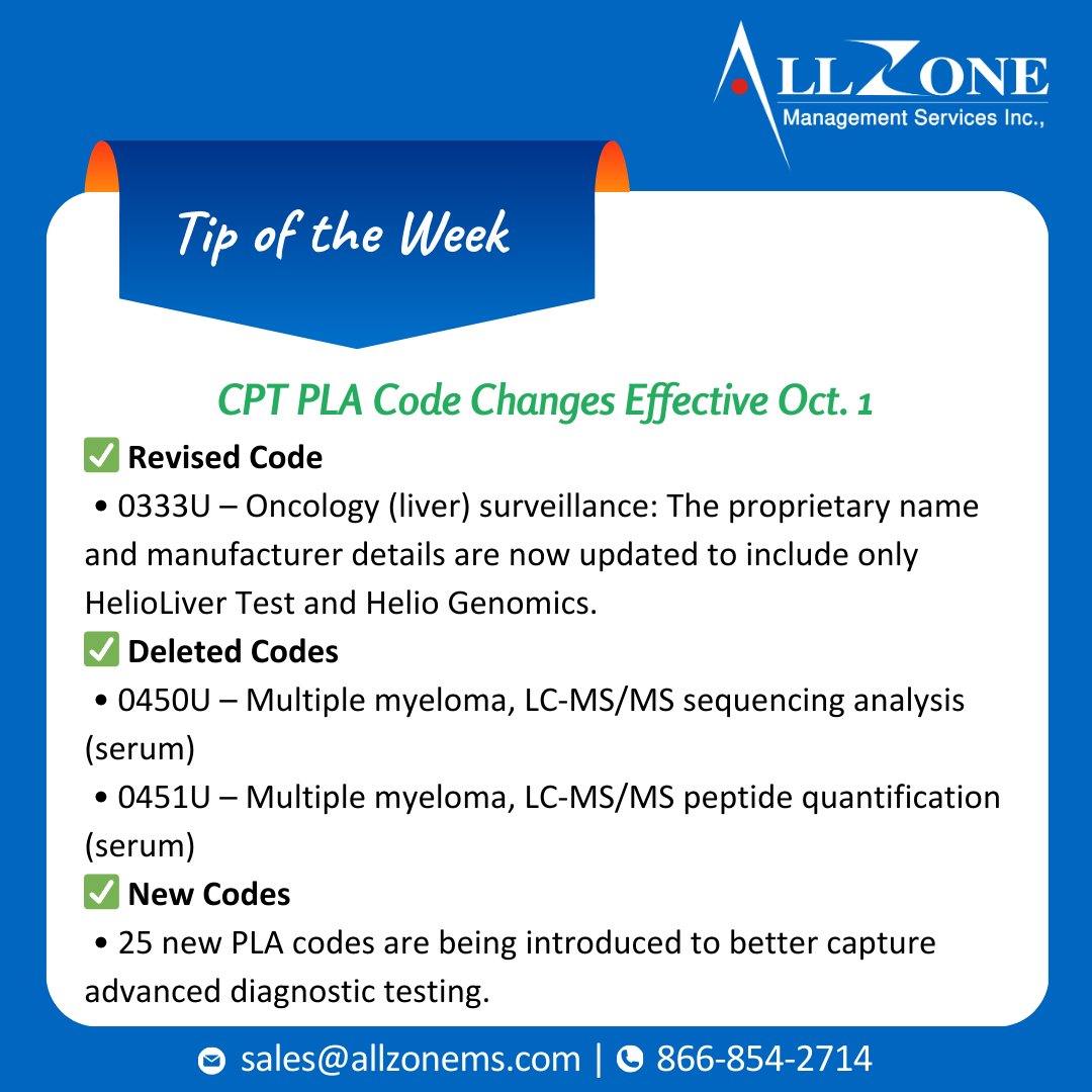 Allzone_Online's tweet image. Kickstart your day with expert insights!
Don’t miss this week’s #MedicalCodingTip for more efficient and accurate coding.
#Allzonems #facts #cptcode #cpt #oncology #medicalbilling #tuesdaytips #medicalcoders #tips #codingtips #medicalcoding #TuesdayThoughts