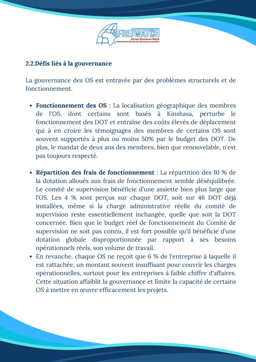 afrewatch's tweet photo. Dotation de 0,3%: AFREWATCH vient de publier la note portant sur les défis majeurs de l'opérationnalisation de la dotation de 0,3% minimum du chiffre d’affaires pour contribution au développement communautaire. 

Dans cette note, AFREWATCH présente les principaux défis et propose des pistes de solution pour contribuer au débat de haut niveau sur la DOT organisé à Lubumbashi par la FEC via IDAK, du 09 au 12 septembre 2025. Le rapport final sera publié le 24 septembre à Kolwezi et le 01 octobre 2025 à Kinshasa.

Cliquez sur le lien ci-après pour télécharger le document complet : https://t.co/vOBmHVKjut