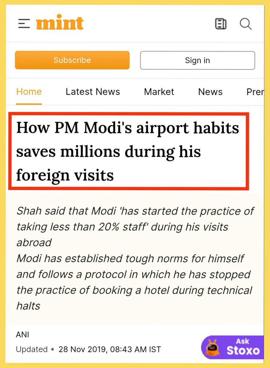 PunsterX's tweet photo. 6 years ago, Amit Shah said- PM Modi sleeps in the plane and bathes at the airport to save taxpayer money.

But now, replies to RTI are telling a different story. https://t.co/wwbLGF0rzq