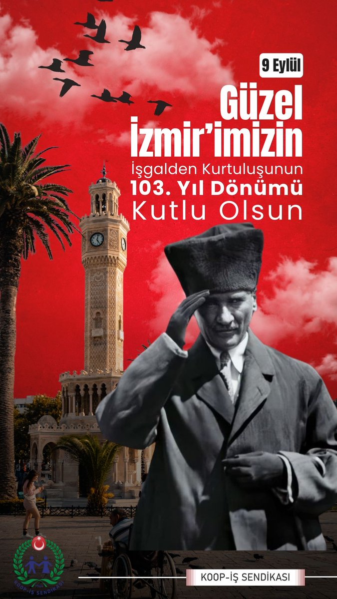 İzmir’in düşman işgalinden kurtuluşunun 103. yıl dönümünü gururla kutluyor; Gazi Mustafa Kemal Atatürk ve silah arkadaşları başta olmak üzere tüm kahramanlarımızı rahmet, minnet ve şükranla anıyoruz.