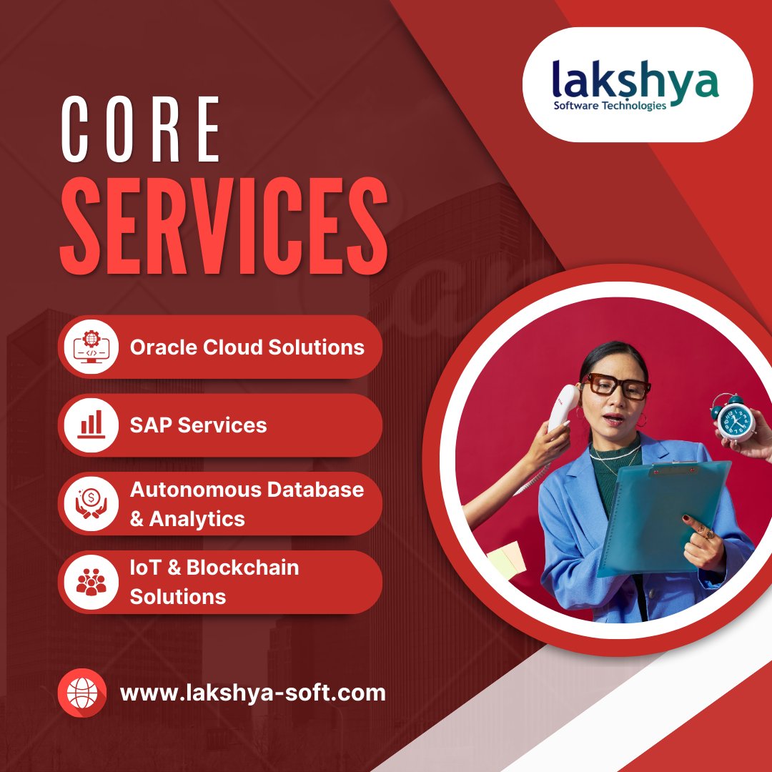 LakshyaSoftware's tweet image. At Lakshya Software Technologies, our Core Services are designed to help businesses embrace digital transformation with confidence. 

🌐 Explore more: lakshya-soft.com

#LakshyaSoftware #Innovation #Technology #DigitalTransformation #CloudSolutions #SAP #DatabaseManagement