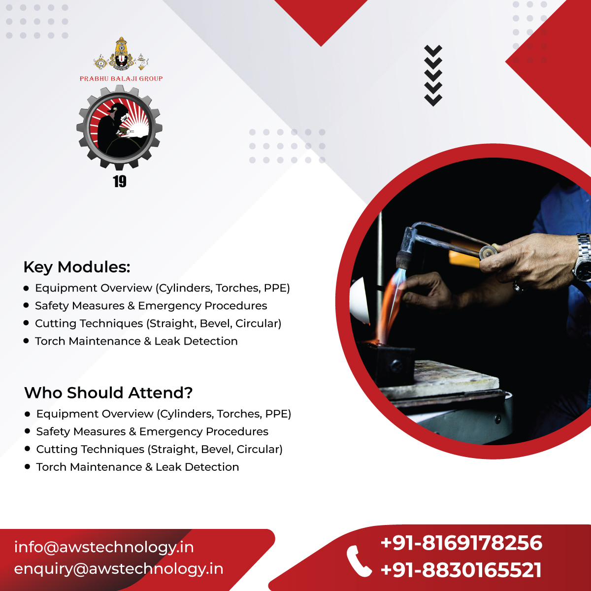 AWS_Tech_Center's tweet image. Gas Cutting Training Services

✔️ Oxy-fuel cutting principles
✔️ LPG vs Acetylene
✔️ Safe setup &amp;amp; troubleshooting
✔️ Hands-on cutting

📅 1-Day / 2-Day | 📍 On-site &amp;amp; Off-site
📞 +91-8169178256 | ✉️ enquiry@awstechnology.in

#GasCutting #IndustrialSkills #SafetyFirst
