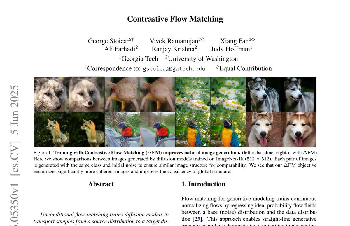 You can implement this paper with 2 lines of code

cfm_target = torch.roll(flow_target, shifts=1, dims=0)
cfm_loss = -((model_output - cfm_target) ** 2).mean() * λ

(Official impl is 60 lines btw)