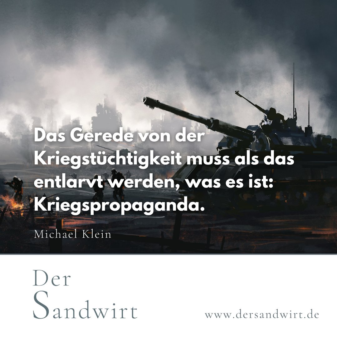 Der Sandwirt (@dersandwirt) on Twitter photo Was in Deutschland fehlt, ist eine gesellschaftliche Debatte über Friedenstüchtigkeit. Michael Klein <a href="/mensmenthealth/">Prof. Dr. Michael Klein: Men`s-Mental-Health.</a> sagt, gerade Deutschland sollte diesen Diskurs führen: dersandwirt.de/friedenstuecht… Was in Deutschland fehlt, ist eine gesellschaftliche Debatte über Friedenstüchtigkeit. Michael Klein <a href="/mensmenthealth/">Prof. Dr. Michael Klein: Men`s-Mental-Health.</a> sagt, gerade Deutschland sollte diesen Diskurs führen: dersandwirt.de/friedenstuecht…