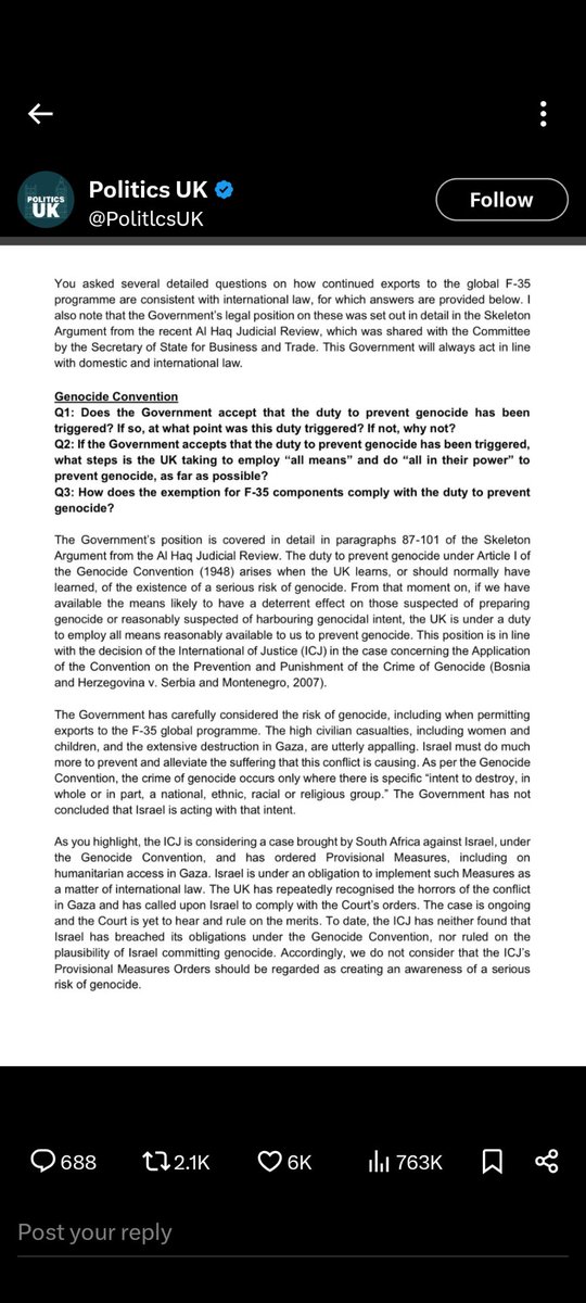 The idea that there is no 'serious risk of genocide' in Gaza is at odds with most evidence based assessments, as is the argument that Palestine Action are a 'terror' group. There's been an embarrassing failure of analysis from the UK gov.