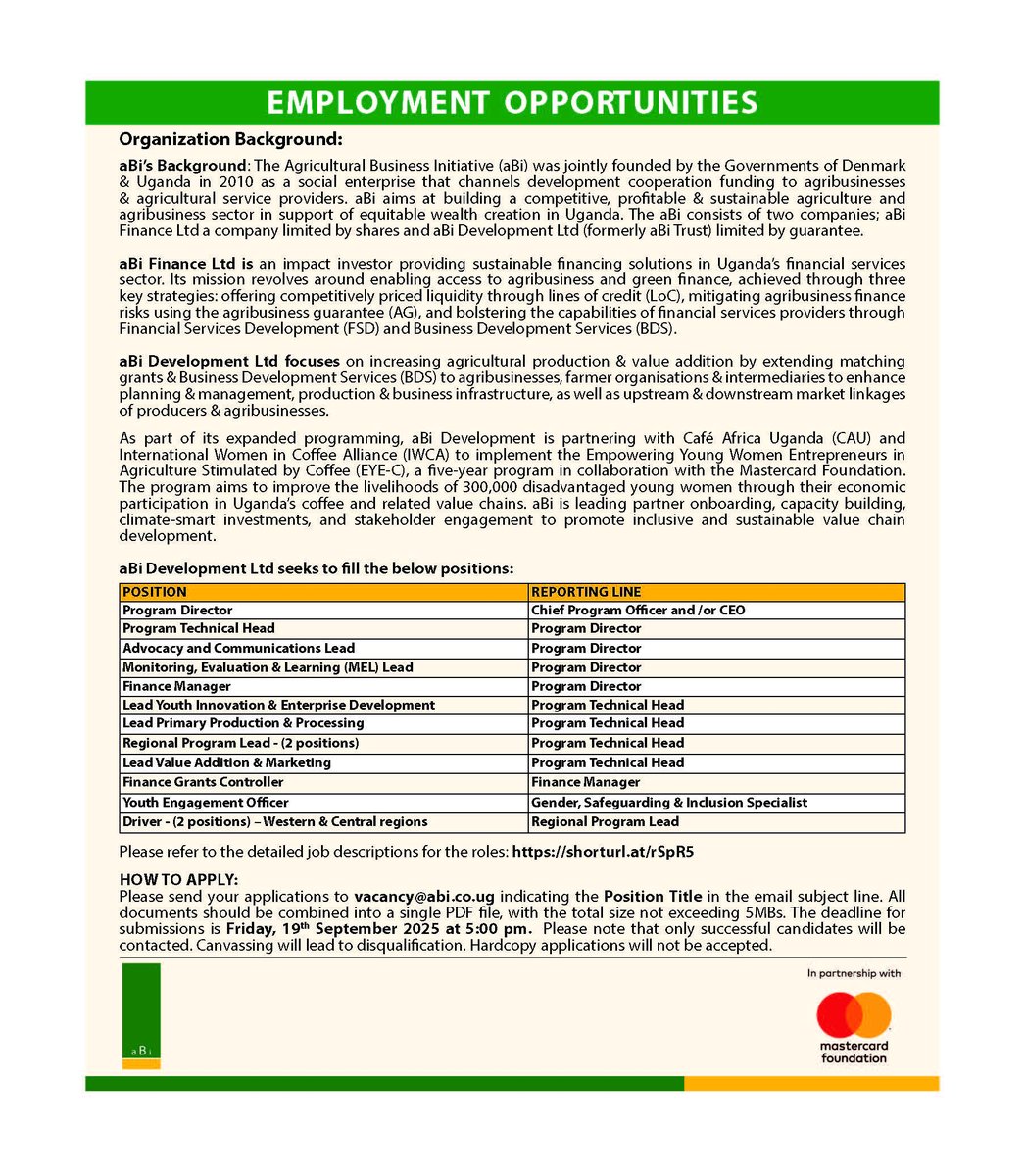 aBi Development seeks new talent