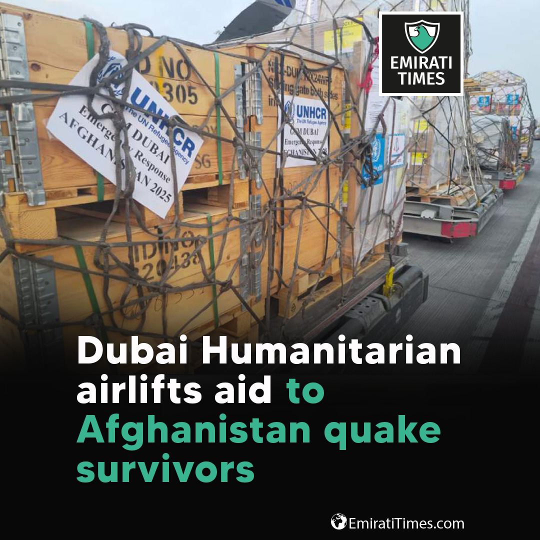 EmiratiTimes's tweet image. Dubai Humanitarian, under the directives of Sheikh Mohammed bin Rashid Al Maktoum, has dispatched an emergency airlift to Afghanistan following the devastating earthquake. 
emiratitimes.com/dubai-humanita…
#DubaiHumanitarian #AfghanistanEarthquake #UAEForHumanity #EmiratiTimes