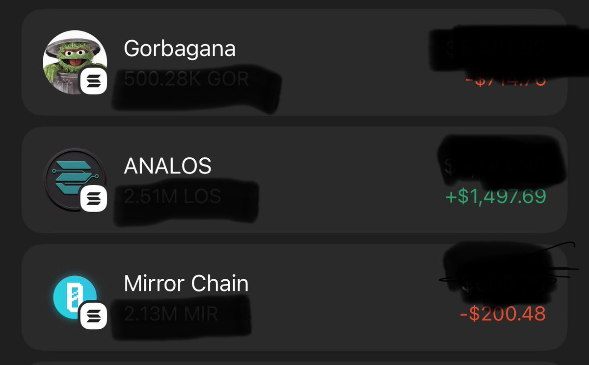 Bullish on all solana forks 

$Los
$Mir
$Gor 

One of them will surely hit at least 1$
