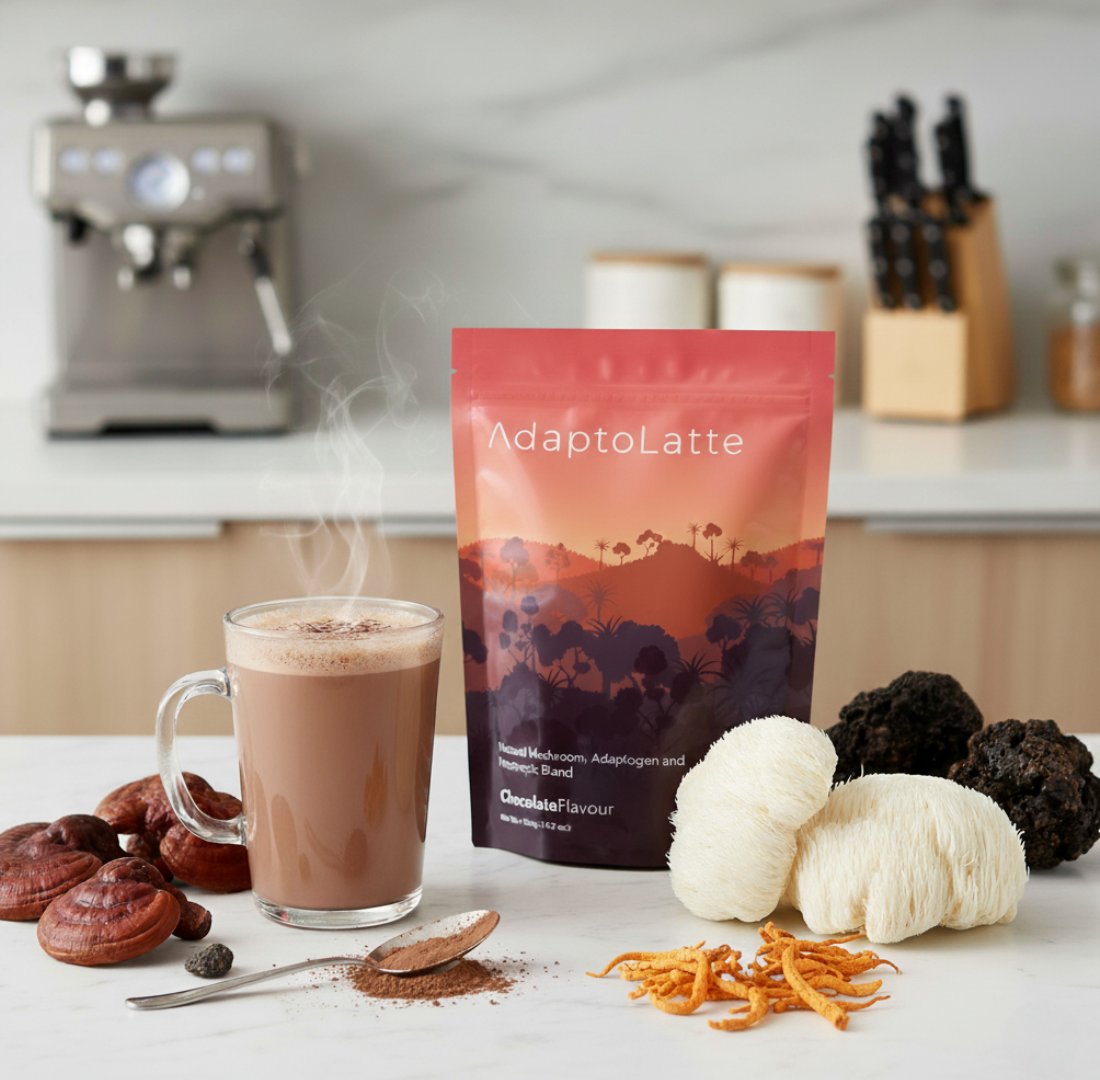 Adaptolatte チョコレートフレーバー 360g AdaptoLatte | Best Mushroom Coffee | Potent Adaptogenic