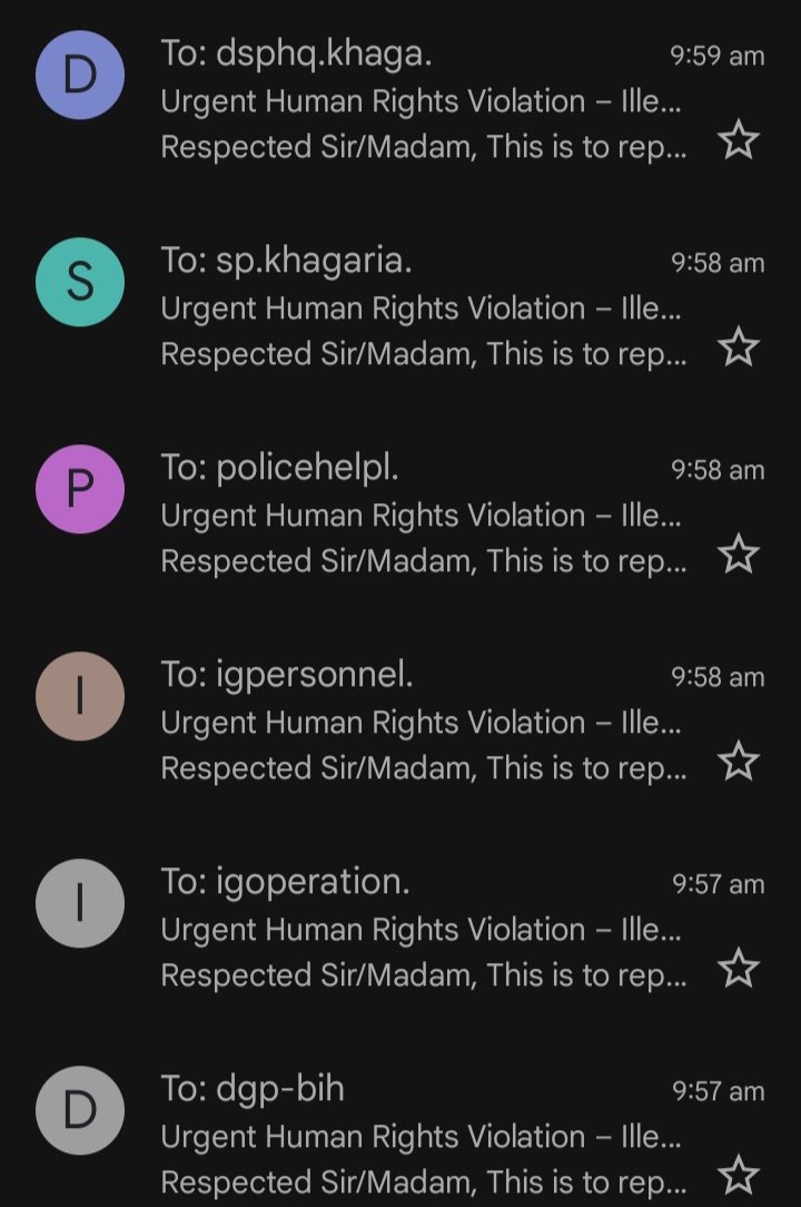 ConcernedC42181's tweet photo. @bihar_police @BiharHomeDept @IPRDBihar @MadhepuraPolice @bihar_police @KhagariaPolice Sir, I reached out to you multiple times regarding a serious matter, but no concrete action has been taken yet.
I already mailed you all the details of this matter and even shared the exact location, I am attaching all the mail screenshots for proof. https://t.co/RBi6wwSrFu