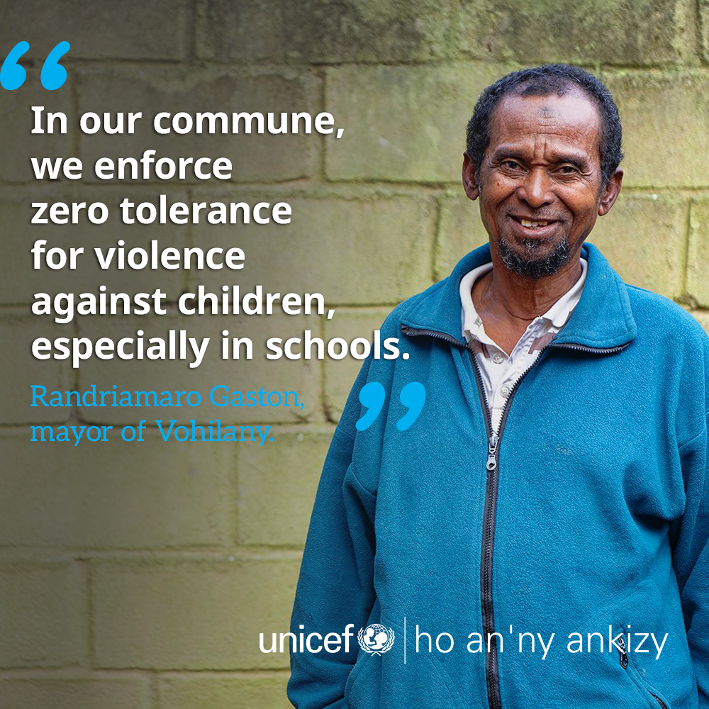 UNICEFMada's tweet image. Nothing justifies violence against children. With support from the multisectoral Let Us Learn programme, communities are uniting to ensure children have safe access to school. Together, let’s protect our children! @UNICEFgermany