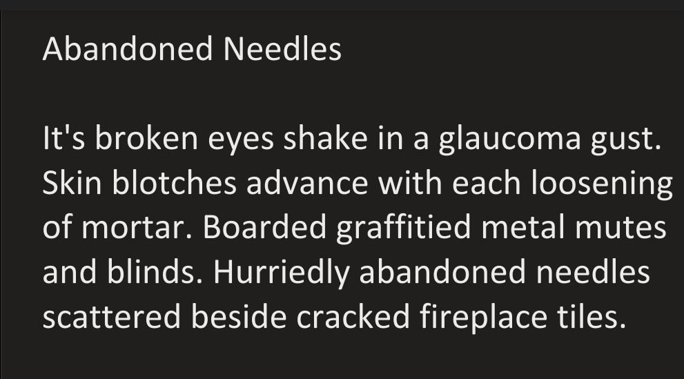 PaulDragonwolf1's tweet image. For @TopTweetTuesday, @blackboughpoems @MatthewMCSmith and esteemed host @SwapnaS28 on the theme of #UrbanDecay: