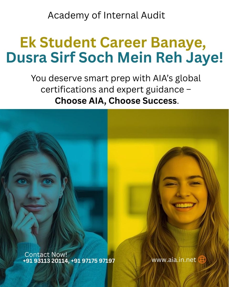 AcademyAudit's tweet photo. 🎓 One’s leveling up. The other’s still overthinking.
Which side are you on?
Stop waiting for “someday” , because smart prep + global certifications = career glow-up faster than you imagined.🫱🏼🫲🏻
#UpgradeWithAIA #CIASuccess #CFEJourney #CAMSPrep #FutureAuditors #AuditExcellence https://t.co/d7KAKOx3zw