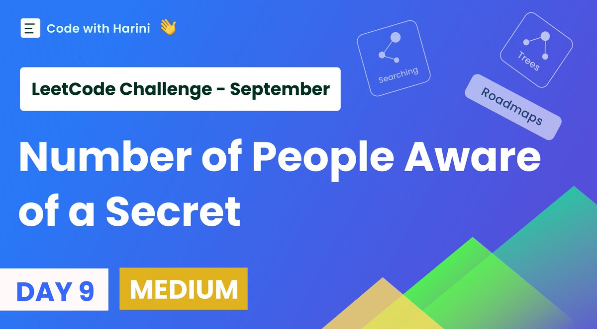 _CodeWithUs_'s tweet image. Sep day 9 Challenge is live, please do check it out ✅
youtu.be/fyExK7MEdtA
.
.
.
.
.
.
.
.
.
.
.
.
.
#leetcodesolution #LeetCode #leetcodedaily #leetcodemedium #leetcodegrind
#faangprep #startup #dsa #dp #codeexplain #coderlife #codingchallenge #prepareinterview