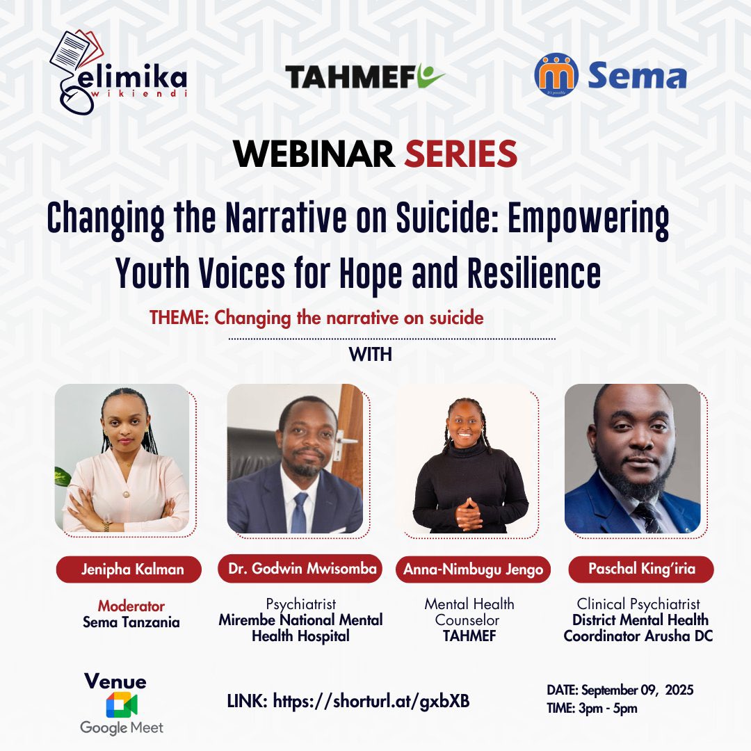 massawejk's tweet image. Happening Today!

Protecting youth, especially girls and young women online means protecting their mental health.

Join us as our #SafeOnline program meets our #MindyourMind campaign. 

Don’t miss the Webinar! #ElimikaWikiendi.