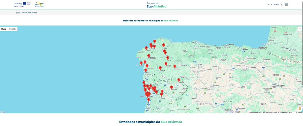 🌍 O Eixo Atlántico, formado por 40 municipios de Galicia e o Norte de Portugal, presentou a súa nova Guía Turística Dixital Interactiva, unha ferramenta innovadora que pon en valor o patrimonio, a gastronomía, a natureza e a cultura da Eurorrexión

👉 Dispoñible xa na web do