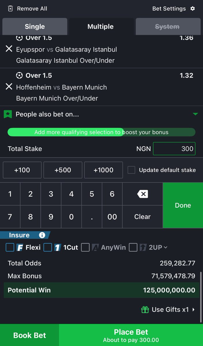 Prepare your 300 stake abeg ‼️‼️

Active for code ?? Fav Team to score ⚽️
