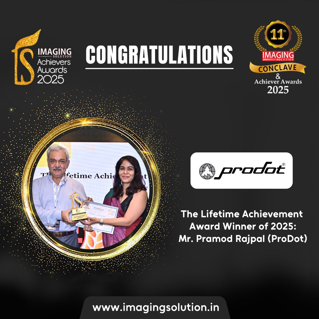 imagingmag's tweet image. Mr. Pramod Rajpal (ProDot) Wins The Lifetime Achievement Award Winner of 2025!

Glimpse Link: photos.app.goo.gl/r5QbdszLv327cY…

@ProDotGroup #ProDotGroup @SwapanR56454932 @imagingmag #imagingsolution #imagingsolutionmagazine