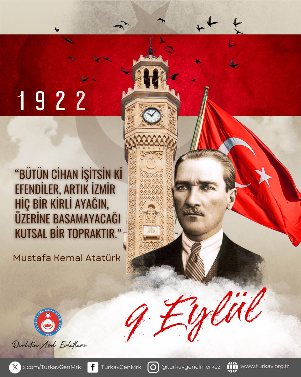 İzmir'in düşman işgalinden kurtuluşunun 103. yılı kutlu olsun.