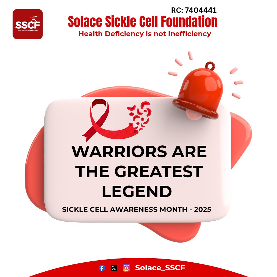 Solace_SSCF's tweet image. facebook.com/share/p/1AsYtC…

Sickle Cell Warriors are the Greatest Legend

To live with sickle cell disease is to wake up each day facing an invisible battle, one that demands courage, resilience, and strength far beyond the ordinary.

This is more reason we are the greatest ! 🥰