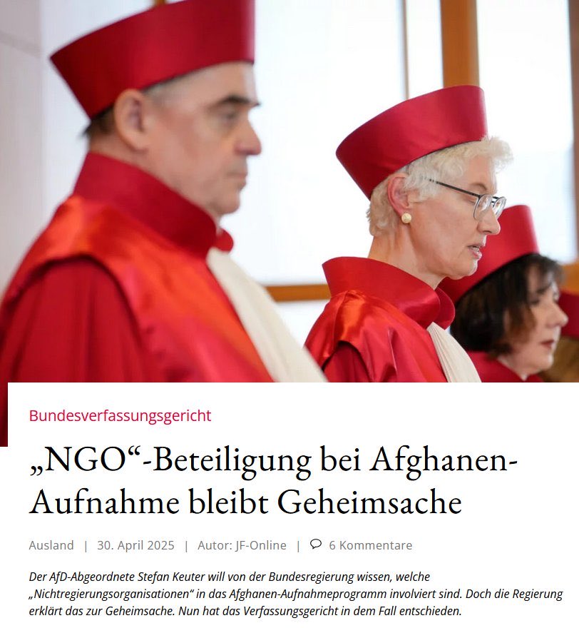 Die Bundesregierung darf weiterhin verschweigen, welche NGOs am Afghanen-Aufnahmeprogramm beteiligt ...