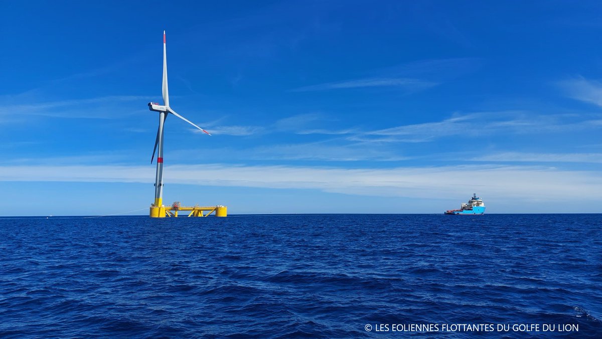 L’avenir de la transition énergétique devient réalité en #Occitanie💚
Les 3 premières éoliennes flottantes #EFGL viennent d'être remorquées en mer. Les 3 dernières éoliennes #Eolmed s’élèveront prochainement.
Un point d'orgue dans ce chantier inédit ➡ laregion.fr/Port-La-Nouvel…