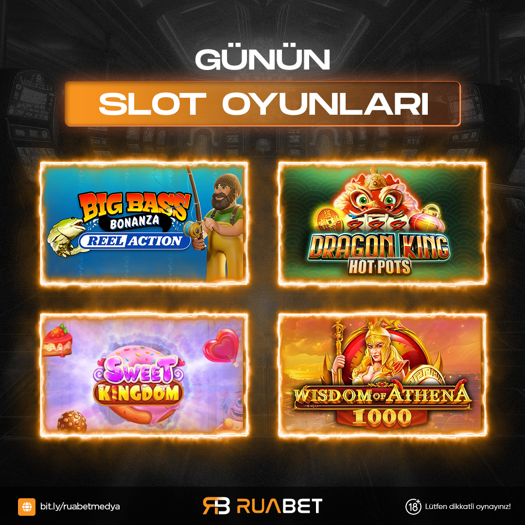 🎰 Bugünün Slotları:

🐟 Big Bass Bonanza
🐉 Dragon King
🍭 Sweet Kingdom
⚡ Wisdom of Athena

👉 Şansını dene, kazancını katla!
#SlotOyunları #Casino 

ruabet138.com
