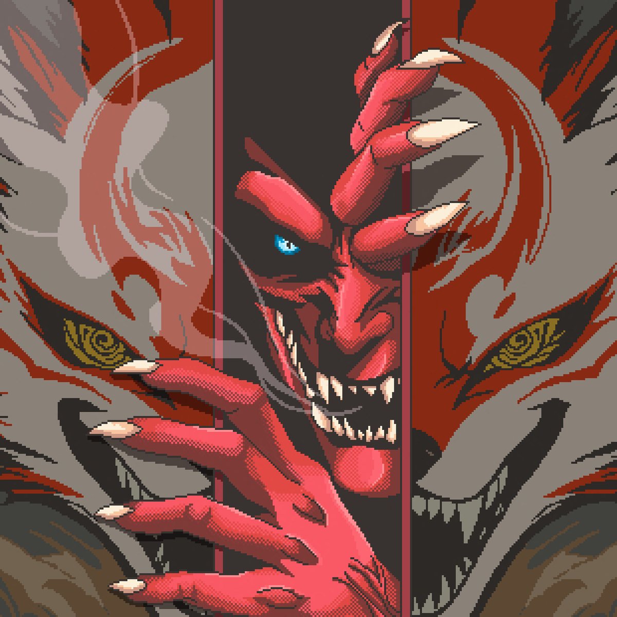YokaiSyndicate's tweet image. Would you rather face demons hiding in shadows…
or demons pretending to be human?

Your choice might decide more than you think.