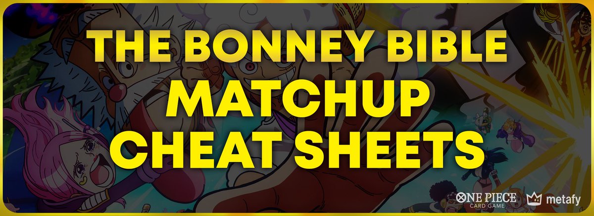 Raphterra's tweet image. 🧵Green Bonney Matchup Cheatsheets🧵

What's new in 🍕The Bonney Bible🍕
• Red Shanks guide is LIVE for all members.
• FIVE in-depth guides now available.
• Cheatsheet teasers in the replies!

Coming next week: Yellow Enel guide + the updated Sept-Oct roadmap. Link in bio!