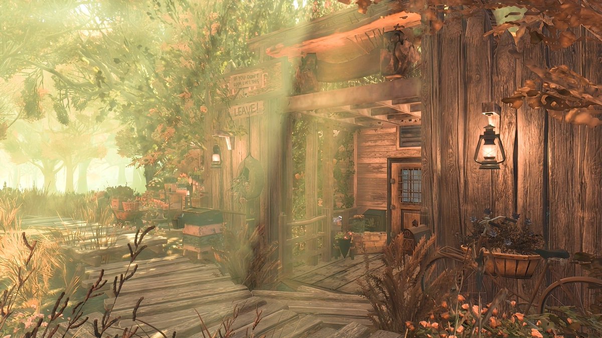 lilmayDays's tweet photo. camp by @FamilyYamaneko

Group camp 'LAST MAGIC'.
Love growing plants, flick thorough a heavy book by lantern and put on a record.
A little vintage, a little classical... There are Yamaneko greatest sources of her magic behind the interiors she create.
#Fallout76 
#Fallout76camp https://t.co/LobDKy2x1O