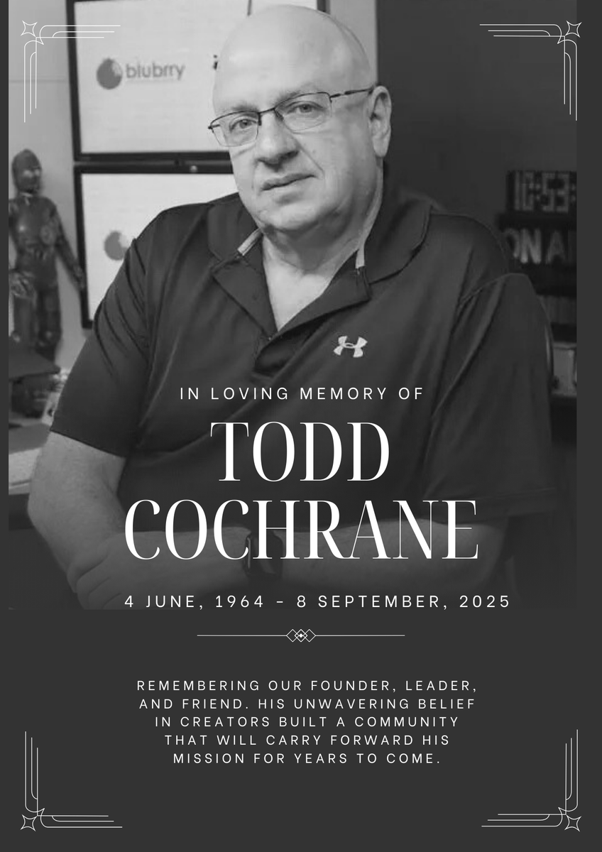 It is with broken hearts that we share the devastating news that our founder and CEO, Todd Cochrane, has passed away unexpectedly at the age of 61. 

Todd wasn’t just the founder of Blubrry — he was the heart and soul of our community. blubrry.com/podcast-inside…