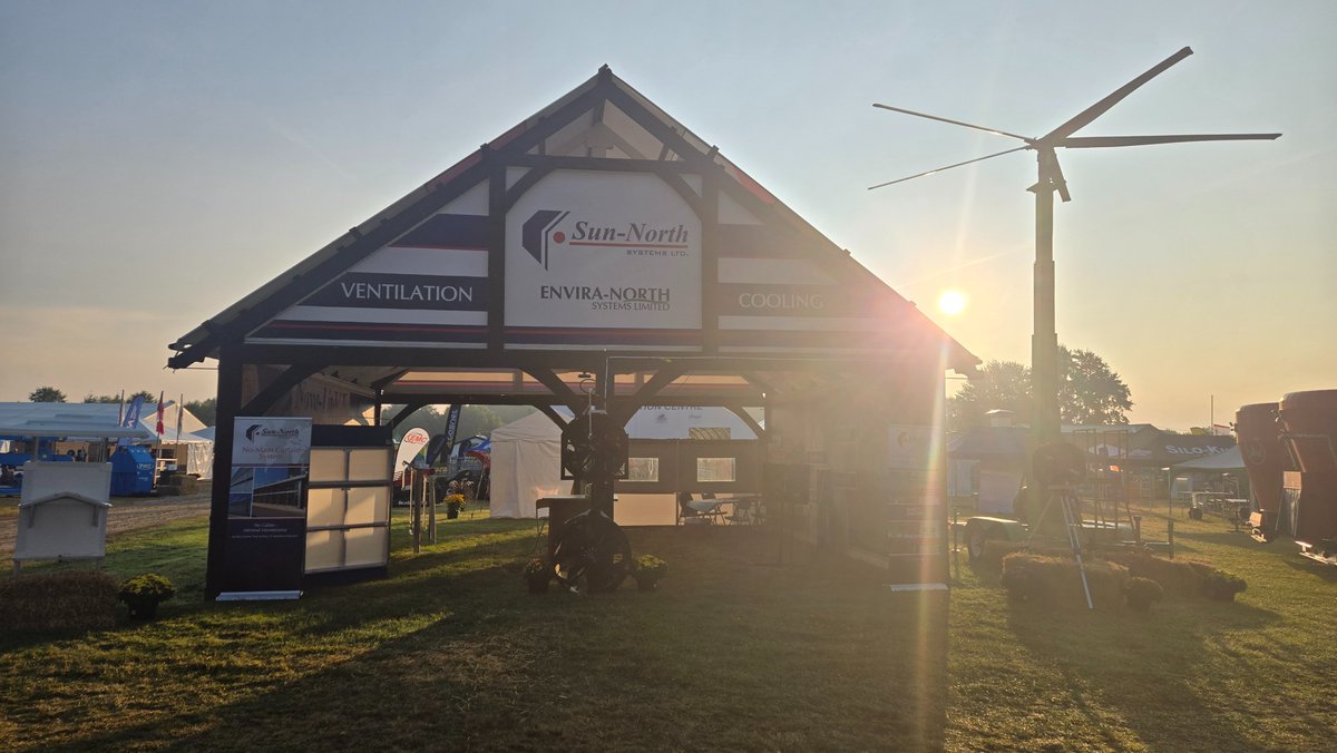 📣TODAY!!📣 <a href="/outdoorfarmshow/">Canada's Outdoor Farm Show</a> starts today at 8:30am! Going to be a beautiful &amp; sunny day at the show! ☀ Booth #NM-856 📍

#sunnorth #COFS #COFS25 #morethanjustcurtains #ventilation #airmovement #ontag #cdnag