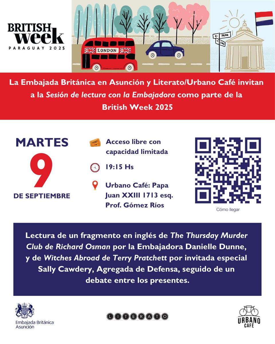 rnpy920am's tweet photo. La #BritishWeek2025 sigue hoy con más actividades 🇬🇧✨

👉 Más detalles sobre el programa preparado por @UKinParaguay ,  y los enlaces de inscripción para las actividades de la semana en: https://t.co/Y6cFWpRo0K

#BritWeekPY https://t.co/n9B6fStC6n