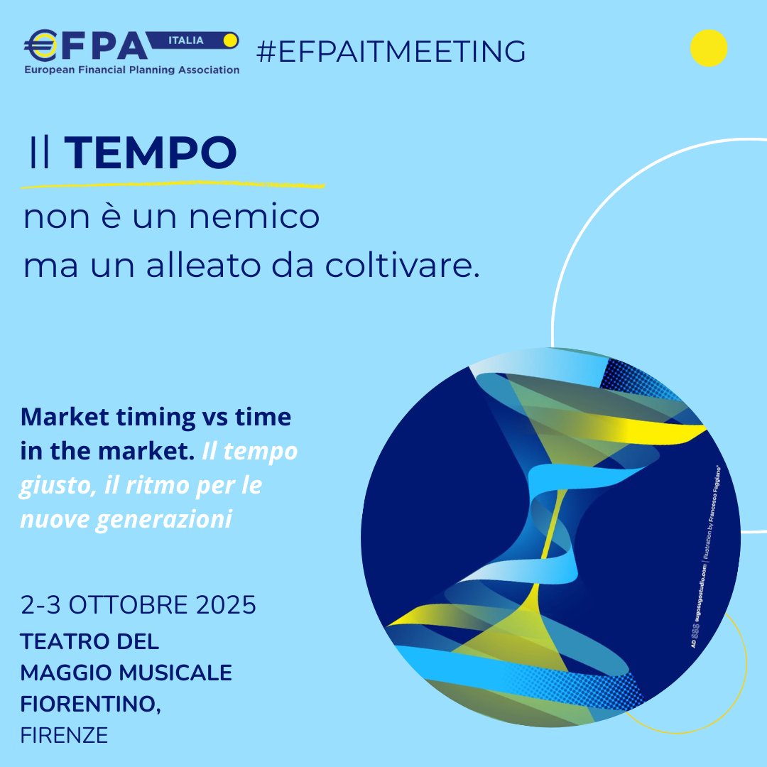 “Il tempo non è un rischio da gestire, ma un alleato da coltivare”, così si è espresso il Presidente di Efpa Italia Nicola Ardente, intervistato da <a href="/FocusRisparmio/">FocusRisparmio</a>, sul tema di #EfpaITMeeting 2025 “Market timing vs time in the market” 👇
focusrisparmio.com/news/efpa-meet…