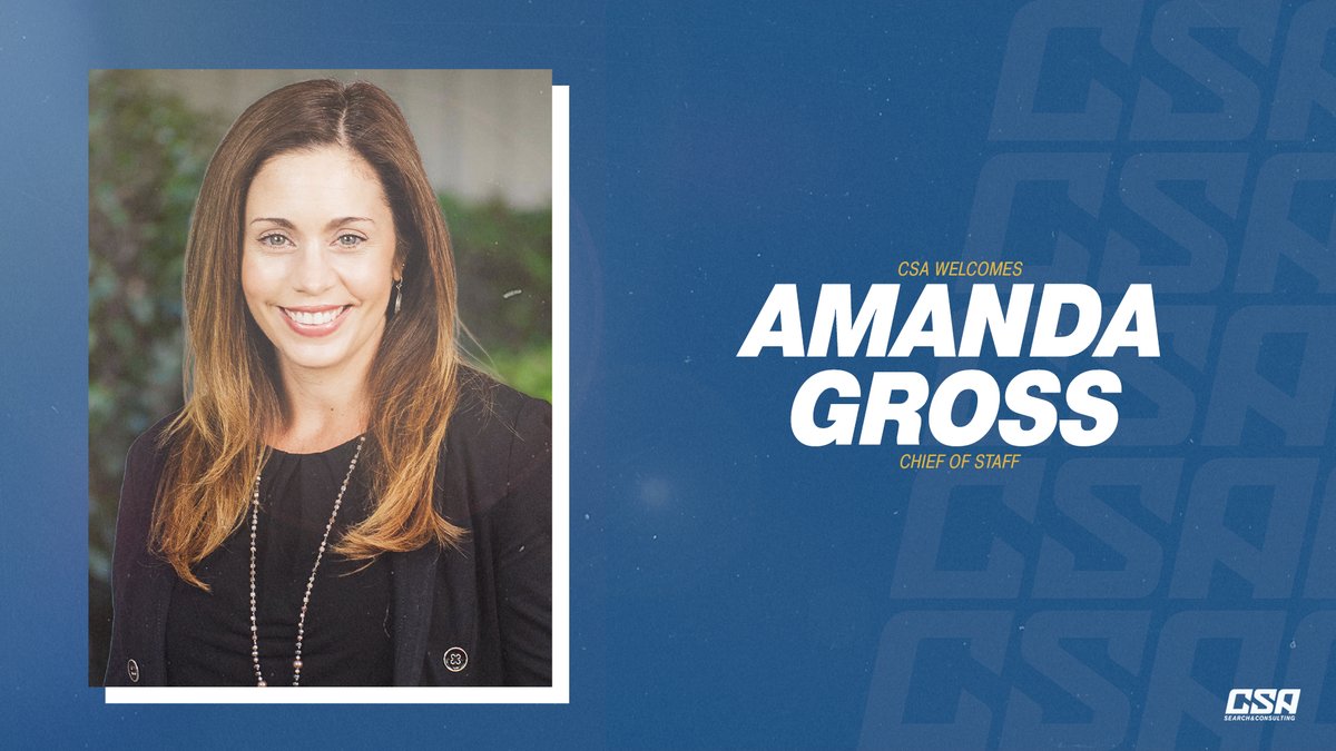 CSA_Search's tweet image. We’re thrilled to welcome Amanda Gross as CSA’s new Chief of Staff! 

She brings 15+ years of higher education leadership, including experience as Chief of Staff to a DI AD &amp;amp; University President.

🔗 Full release: csasearch.consulting/amanda-gross-a…
