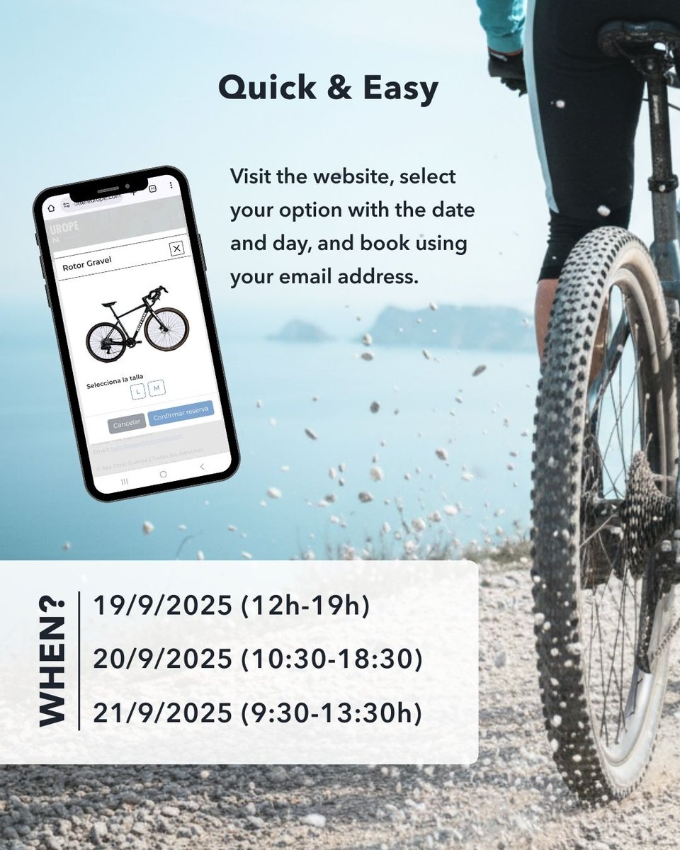 ROTOR_bike's tweet image. Be the first to ride the new ROTOR´s launch - for FREE!

Join us at @SeaOtterEurope DEMO BIKE in Girona, September 19–20–21, and get exclusive access to our Gravel and MTB demo bikes.

Limited spots, book here &amp;gt;&amp;gt;  demobikeseaottereurope.com/categories/9?b…

#seaottereurope #rotor