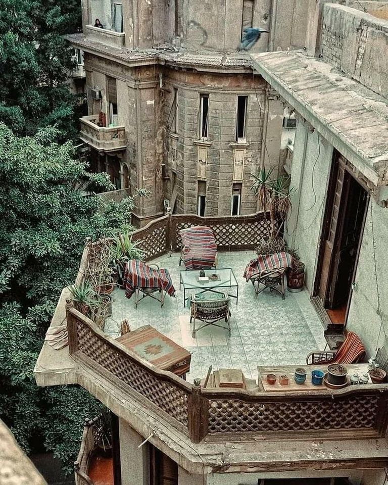 Balcony of dreams in Garden City, Cairo, Egypt