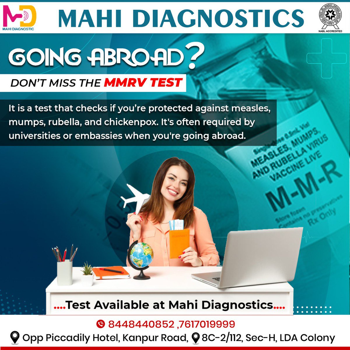 MahiDiagnostics's tweet image. Heading abroad? 🌍 Make sure your immunity records are ready✨ with all essential tests required by visa offices and international institutions.

Call 84484 40852 to book the tests.

#TravelSafe #ImmunityCheck #VisaReady  #InternationalTravel #MedicalTests #BestDiagnosticCenter