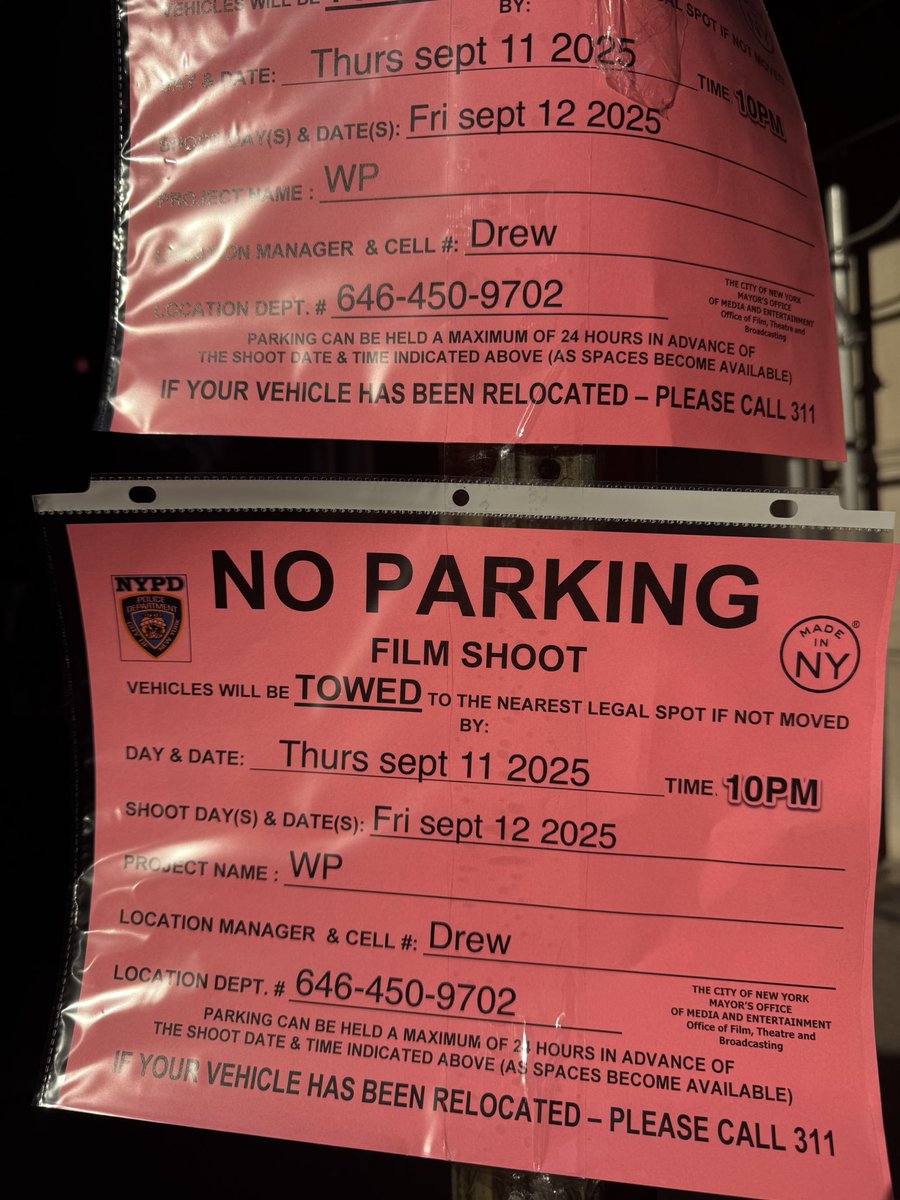 valeramoss's tweet photo. @olv do we know what’s WP?  I saw signs for Thursday and Friday on 90th and park https://t.co/DFAW11a1Fl