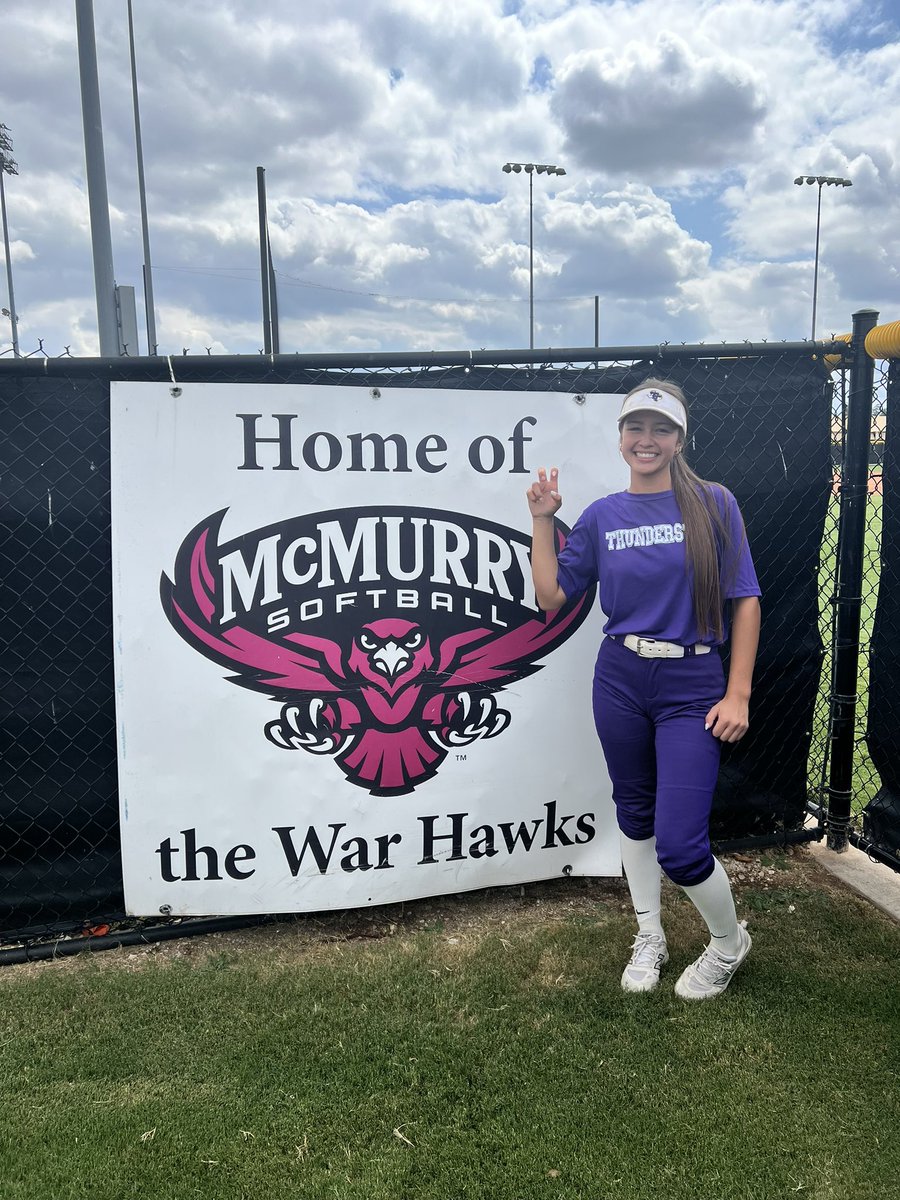 djp021's tweet photo. It was a wonderful weekend for my girl! Jacelyn hit her first 💣 on Saturday and committed to McMurry University on Sunday! Blessed!!! https://t.co/mTihonm4uV