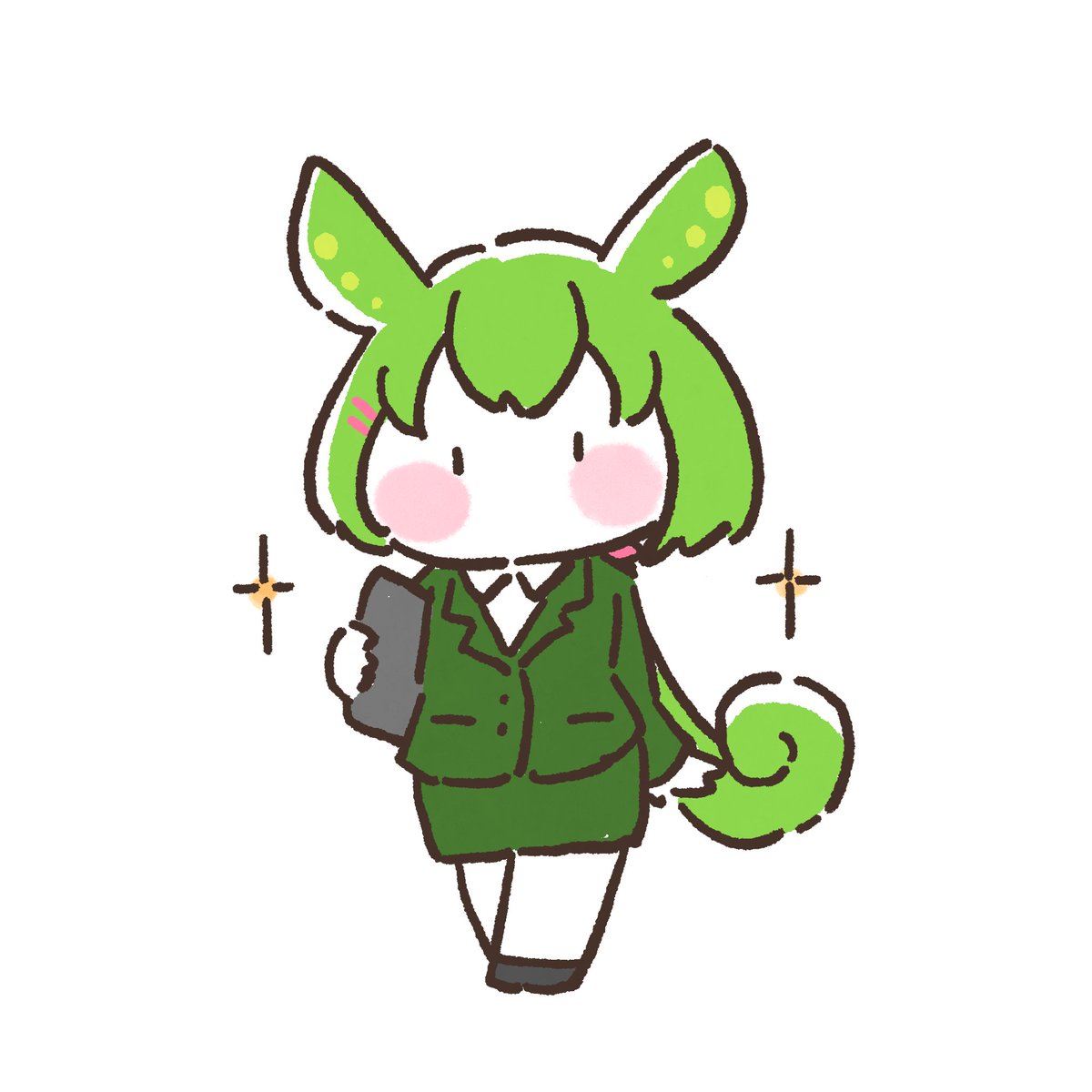 お題箱より：『スーツのずんだもん』
リクエストありがとうございます🫛✨

#ずんだもん