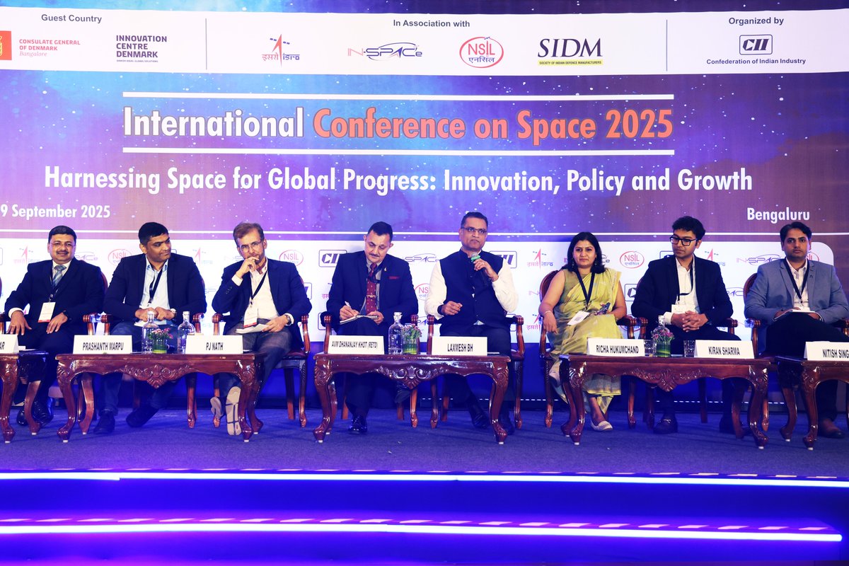 space42ai's tweet image. At the Confederation of Indian Industry (CII) Conference on Space 2025, Dr. Prashanth Marpu, Chief Technology Officer of Smart Solutions at Space42, joined a panel of industry leaders to discuss the private sector’s role in accelerating the commercial #spaceecosystem.​

The…