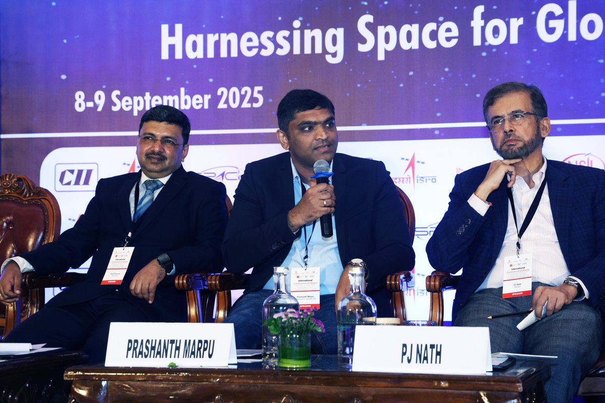 space42ai's tweet image. At the Confederation of Indian Industry (CII) Conference on Space 2025, Dr. Prashanth Marpu, Chief Technology Officer of Smart Solutions at Space42, joined a panel of industry leaders to discuss the private sector’s role in accelerating the commercial #spaceecosystem.​

The…