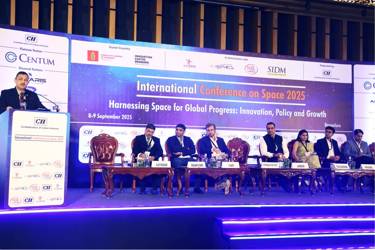 space42ai's tweet image. At the Confederation of Indian Industry (CII) Conference on Space 2025, Dr. Prashanth Marpu, Chief Technology Officer of Smart Solutions at Space42, joined a panel of industry leaders to discuss the private sector’s role in accelerating the commercial #spaceecosystem.​

The…