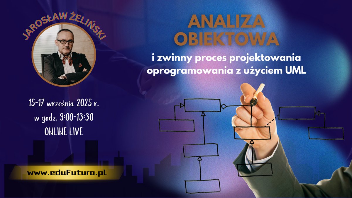 KMeduFuturo's tweet image. 🚀 Od UML do SysML – pełna ścieżka analityka IT!
3 szkolenia online (jesień 2025):
🔧 15–17.09 „Analiza obiektowa i UML”
🔄 29.09–1.10 „Modelowanie Procesów Biznesowych (BPMN)”
📋 20–22.10 „Dokumentowanie wymagań i SysML”
➡️ edufuturo.pl/katalog-szkole…
#UML #BPMN #SysML