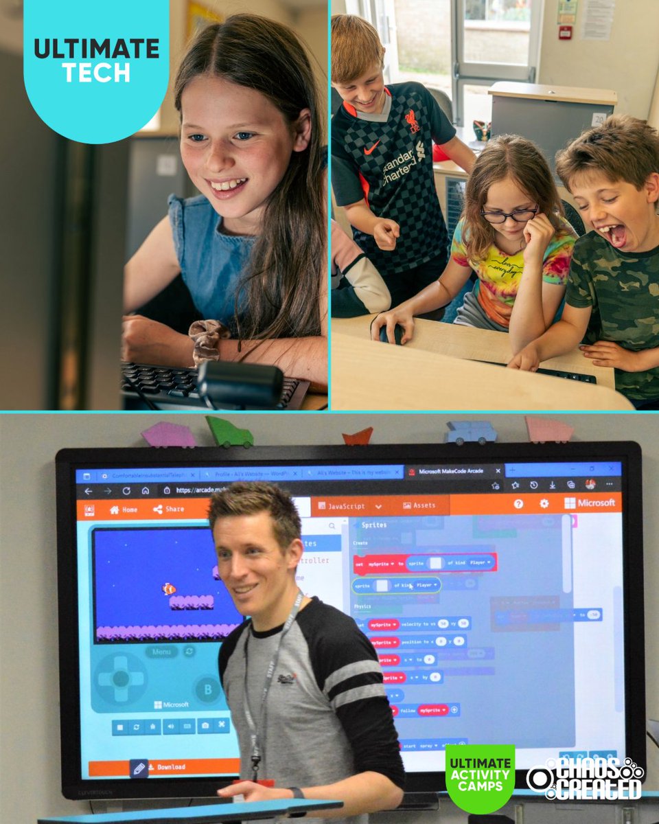 Code_Created's tweet image. So proud to collaborate with @Ult_Activity, developing and expanding their Ultimate Tech Camp for ages 8-14! 🎮

This year features our most fun and varied programme yet, with multiplayer games and robotics.

codecreated.com/2025/07/29/ult…