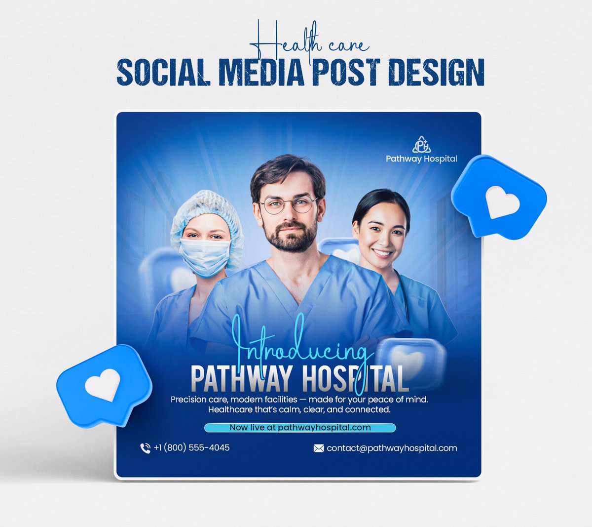 graphivex's tweet image. &quot;Strong visuals = Stronger healthcare branding.
I design creative social media posts for hospitals, clinics &amp;amp; healthcare startups to build trust and visibility. 💙&quot;
&quot;DM for healthcare design collaborations.&quot;
#HealthcareDesign #HealthcareMarketing #GraphicDesign #HospitalBranding