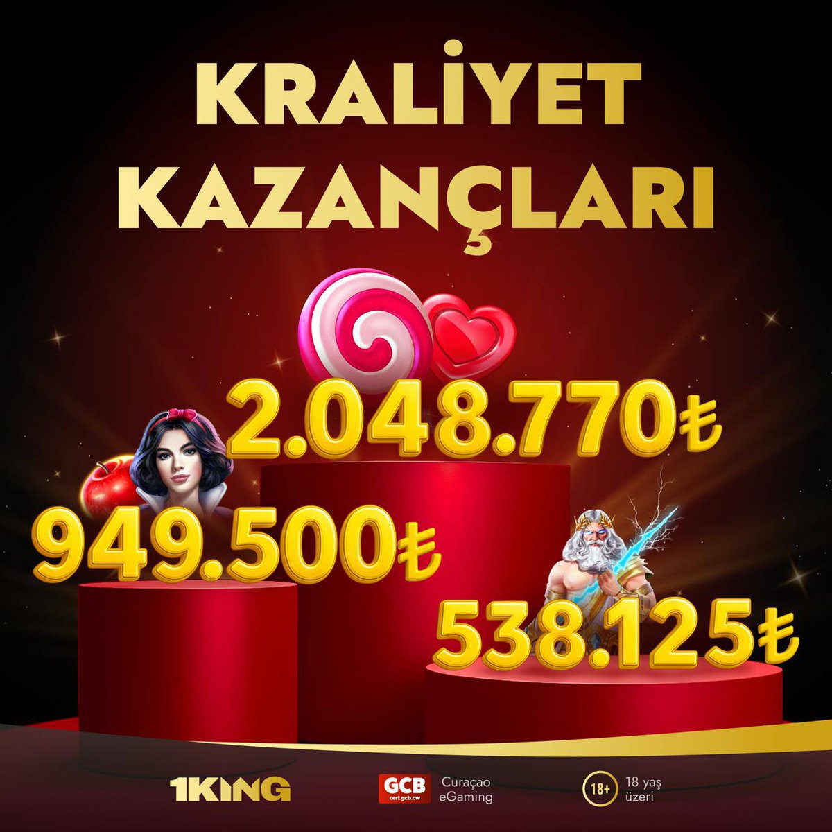 FlashFrance0's tweet photo. 👑Kraliyet Kazançları Açıklandı ❗️

Bu hafta 1KING’de tahtı sarsan 3️⃣ dev kazanç açıklandı!
👑 Şimdi sıra sende! Taht için savaş, büyük ödülü kap! 💰

▶️ https://t.co/3I2gxekTFN

🎯 En sevdiğin slotu seç, çevir ve kendi efsaneni yaz!

▶️ https://t.co/3I2gxekTFN https://t.co/pJev8SXVgn