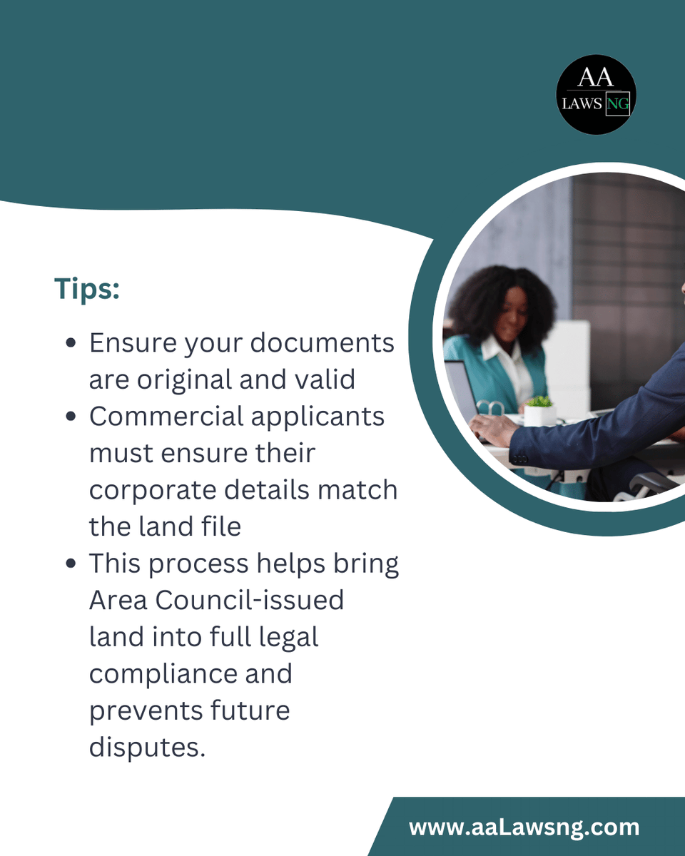 aalawsng's tweet photo. Got land from an Area Council in Abuja? 

Learn how to regularize your title with AGIS! This guide covers the simple steps and documents you need to get your property officially registered and avoid future disputes.

#AGIS #Fct #LegalDocument #aalawsng #avielavenantelawpractice https://t.co/ey8QEibxRD